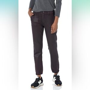 Women’s 26 Paige Mayslie coated straight joggers dark chocolate black cherry